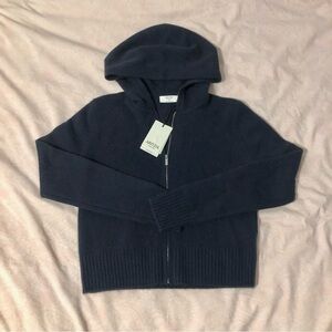 Aritzia brushed cashmere zip-up